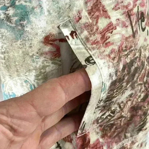 Additions by Chico's Full Zip Patterned Mock Neck Jacket Women's Size 1 Or M - Picture 6 of 9